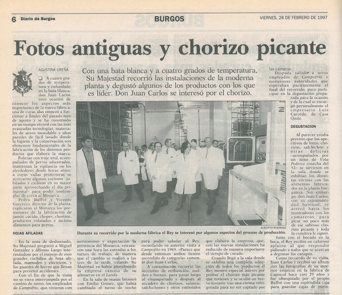 inauguración fábrica Campofrio 1997